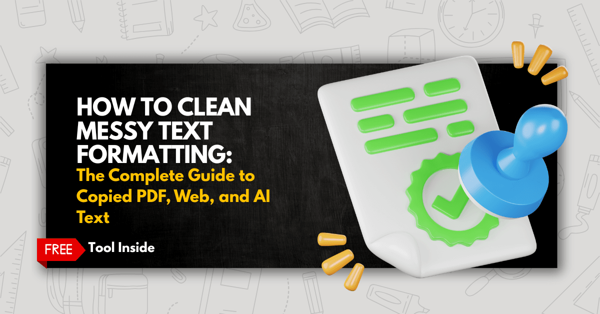 How to Clean Messy Text Formatting: The Complete Guide to Copied PDF, Web, and AI Text